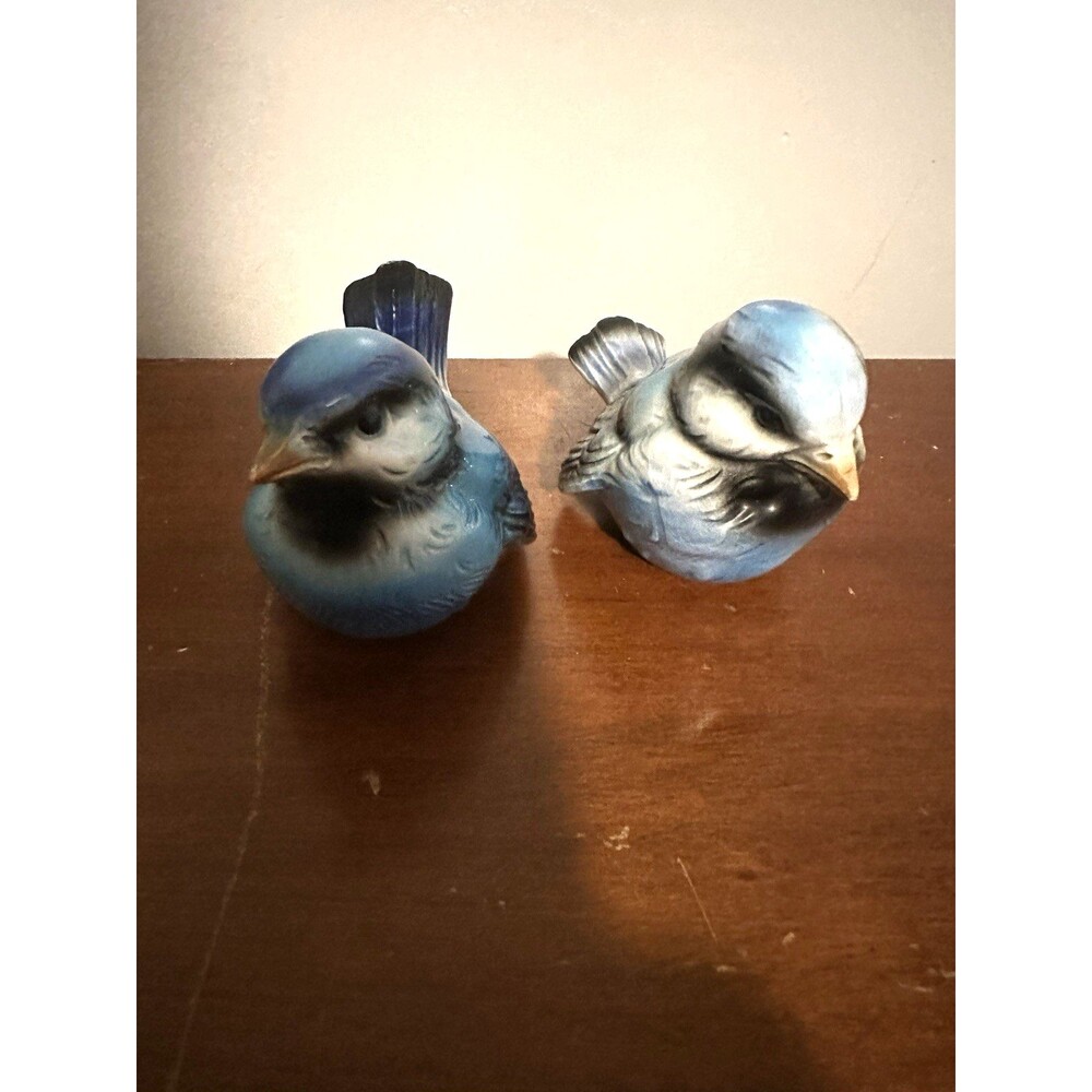 Vintage Goebel Blue Bird Figurines Pair CV73 CV74 West Germany